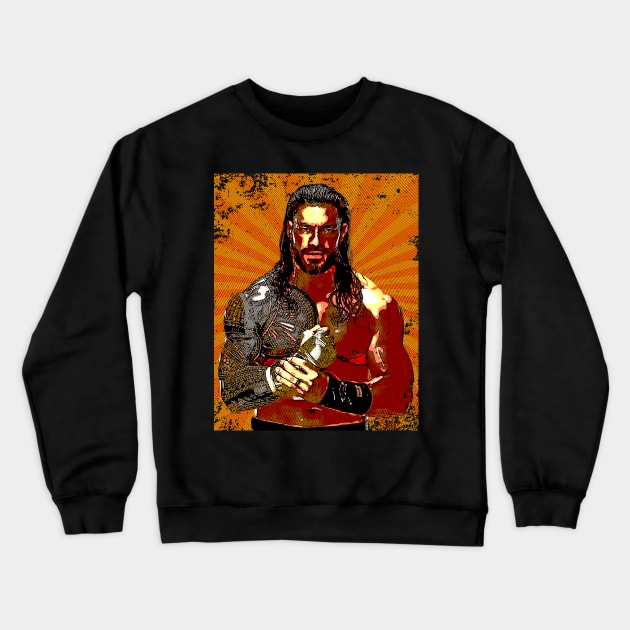 Roman Reigns // Retro Comics Style Crewneck Sweatshirt by Kolovos Comic